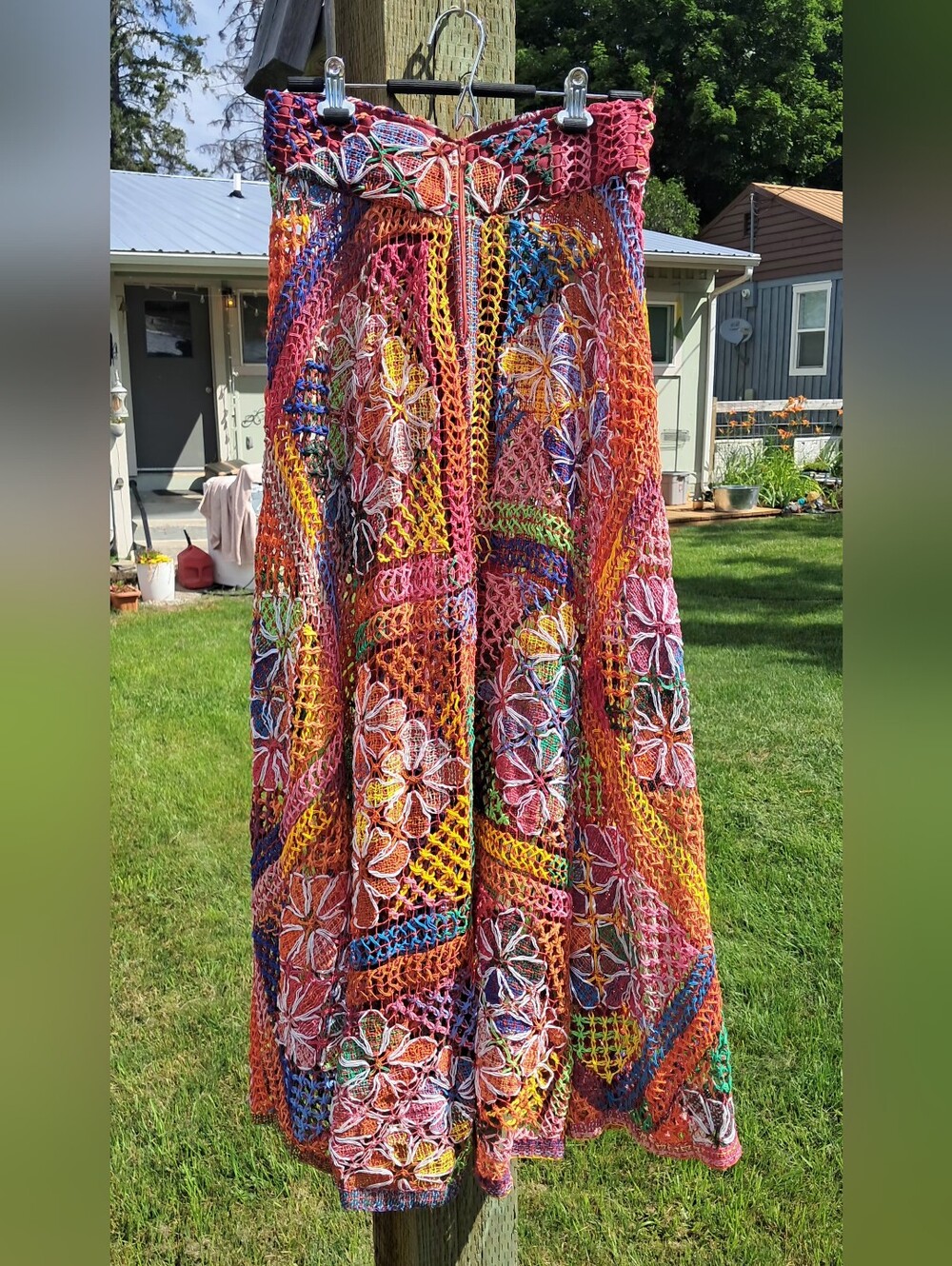 Handmade Charlotte Filet Lace Maxi Skirt - Picture 2 of 7